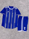 Jeu de 18 Maillots (16 Joueurs + 2 Gardiens) - Bleu/Blanc