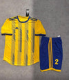Jeu de 18 Maillots (16 Joueurs + 2 Gardiens) - Jaune/Bleu